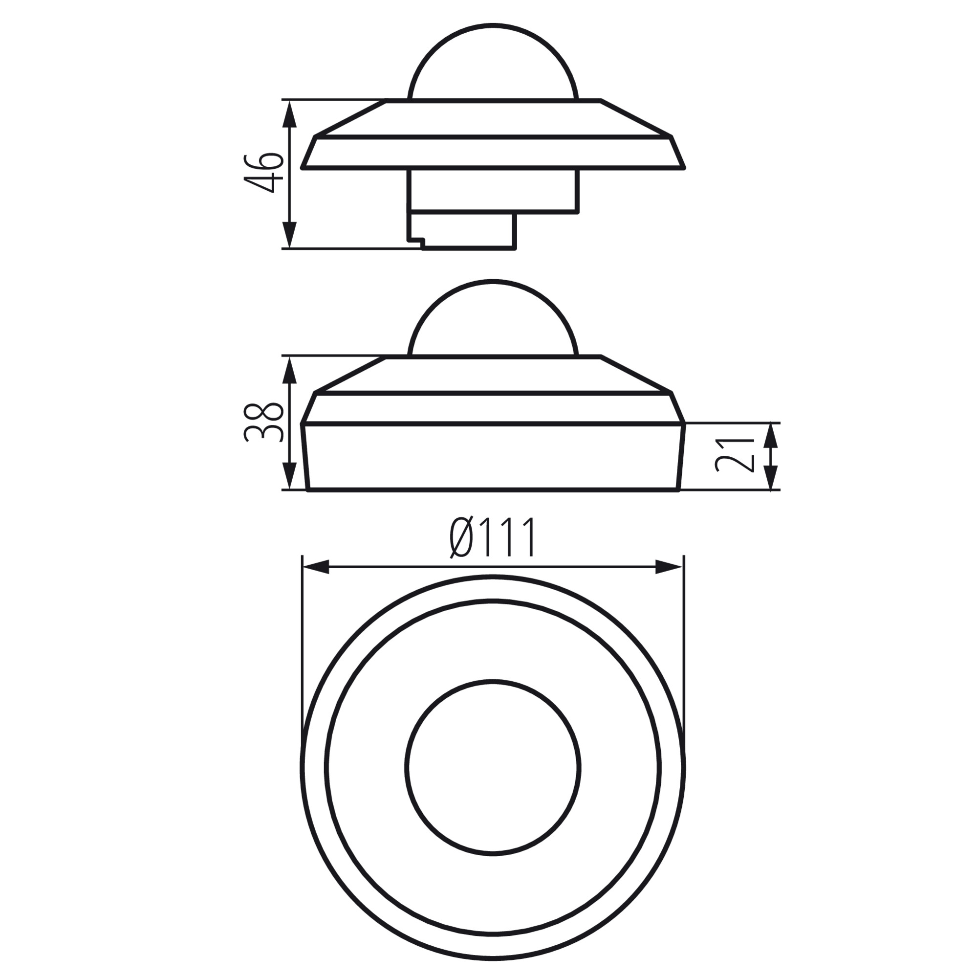 SENTO-O-WT-B/B mozgásérzékelő