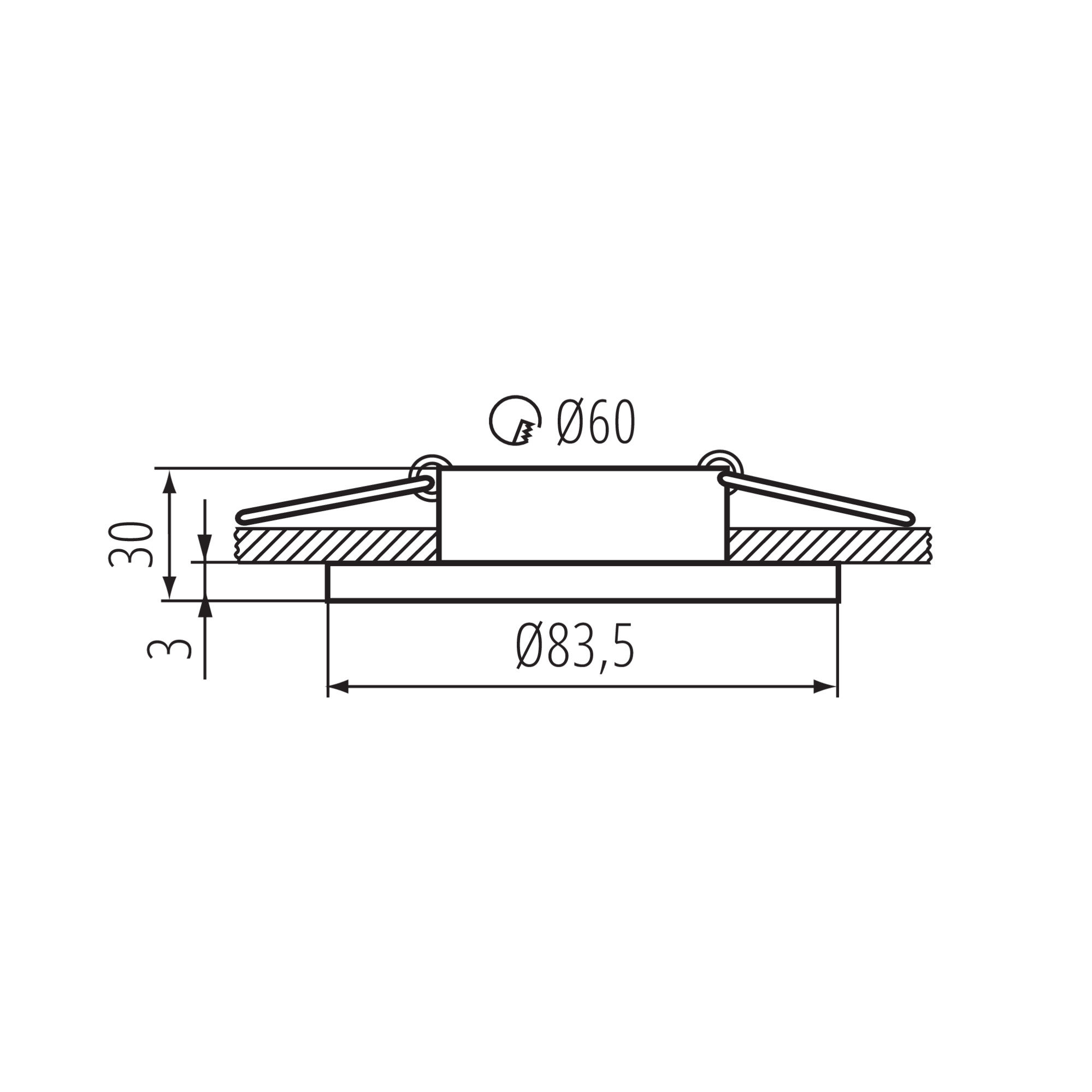 TALU IP44 DSO-W dekor.keret