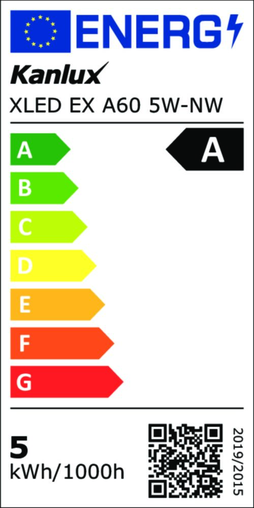 Vertical energy label