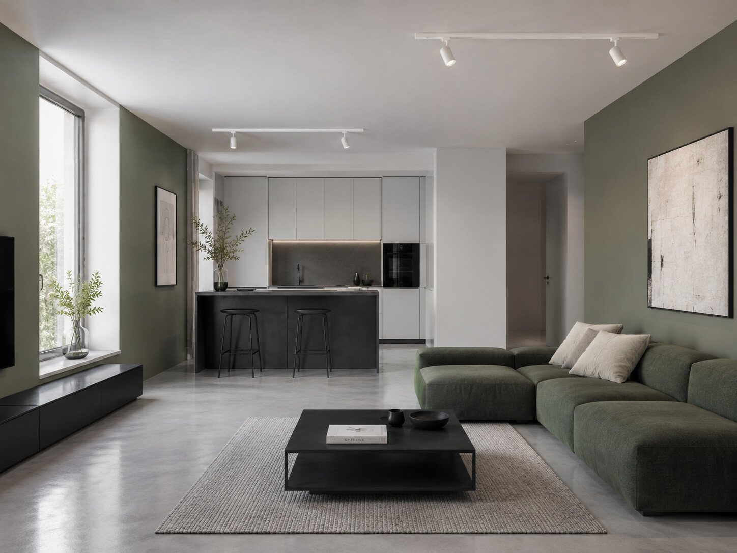 Kanlux ALTEAR SET 1M2S W – biały zestaw oświetlenia szynowego 1-fazowego z szyną 1 m i dwoma reflektorami GU10
