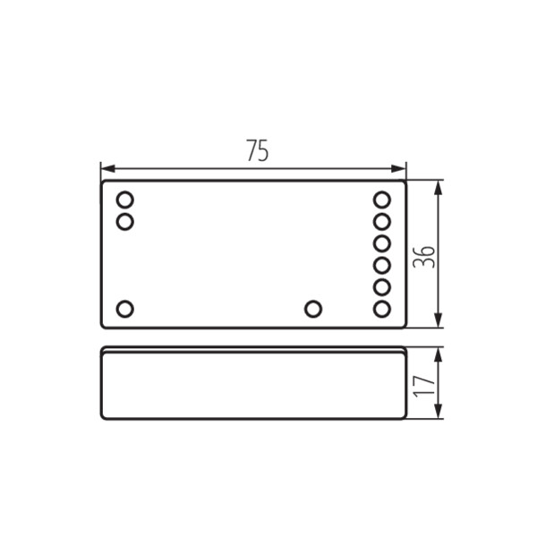 schemat wymiary produktu KANLUX CTRLD 12/24 M/RGB/CCT
