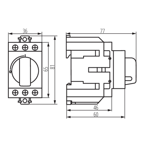 schemat wymiary produktu ITS KMI-R