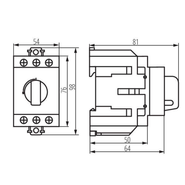 schemat wymiary produktu ITS KMI-R