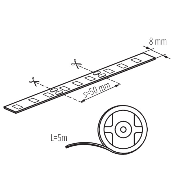 schemat wymiary produktu KANLUX LEDS-B