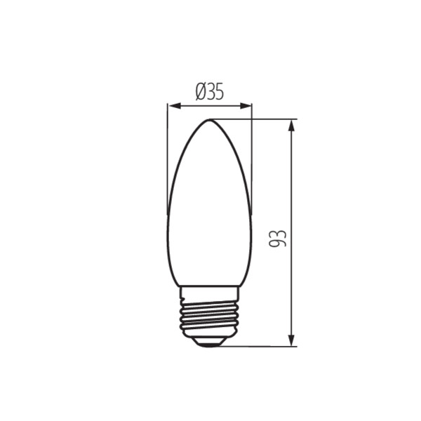 schemat wymiary produktu KANLUX XLED C35M
