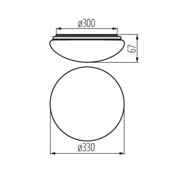 schemat wymiary produktu MILEDO CORSO LED v2