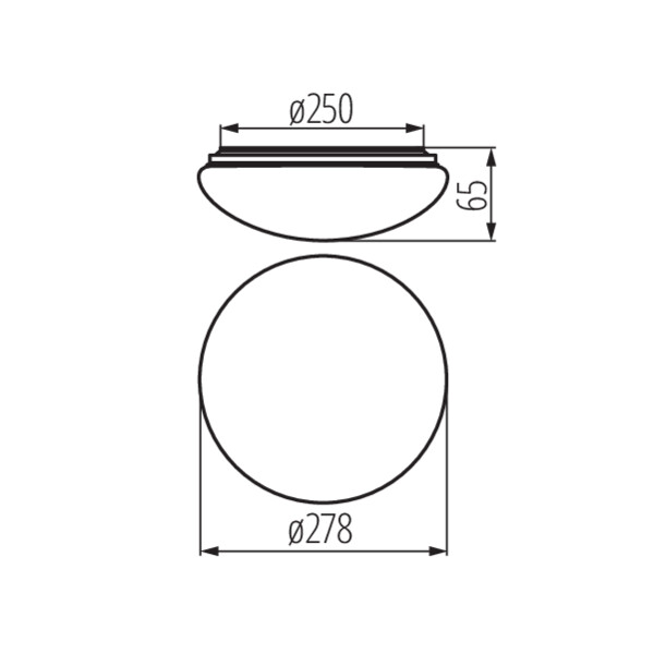 schemat wymiary produktu MILEDO CORSO LED v2