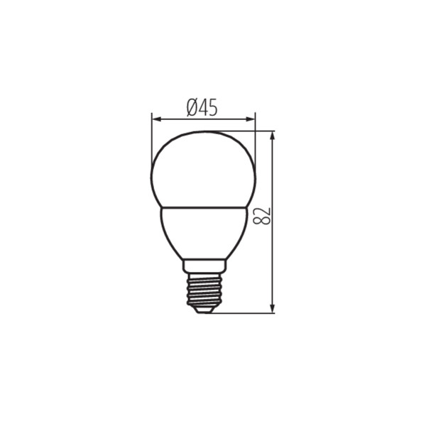 schemat wymiary produktu MILEDO G45 N