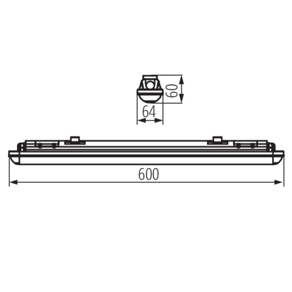 schemat wymiary produktu MILEDO DICHT LED