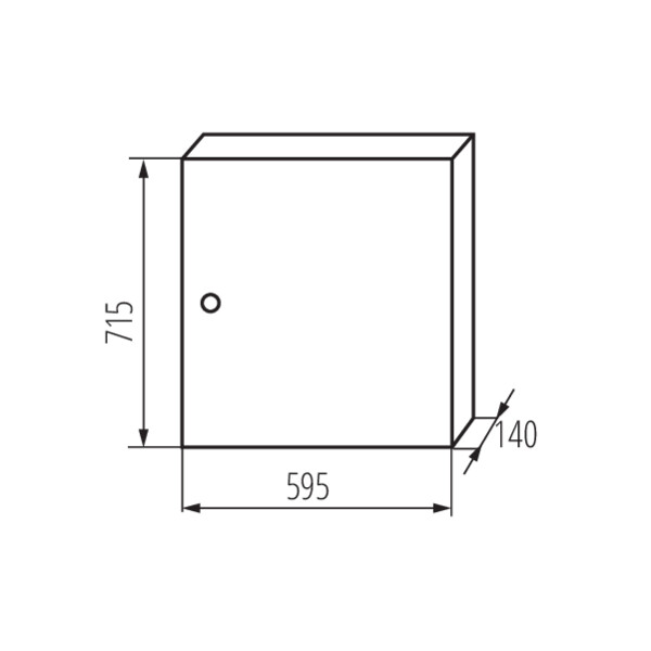 schemat wymiary produktu ITS KP-DB-I-MS