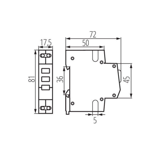 schemat wymiary produktu ITS KLI-3