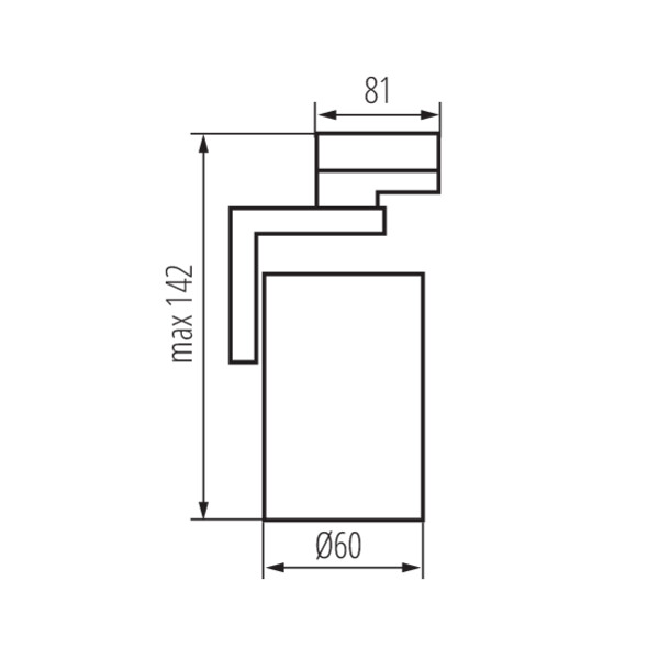 schemat wymiary produktu KANLUX ACORD ATL4 GU10