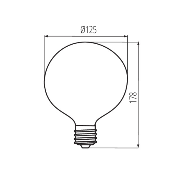 schemat wymiary produktu KANLUX XLED G125