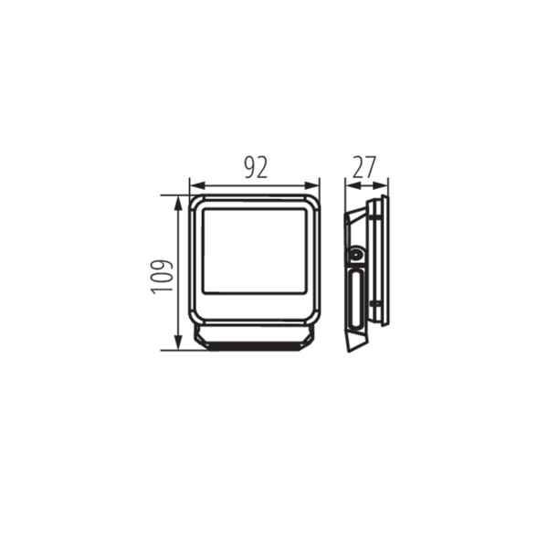 schemat wymiary produktu KANLUX IQ-LED FL