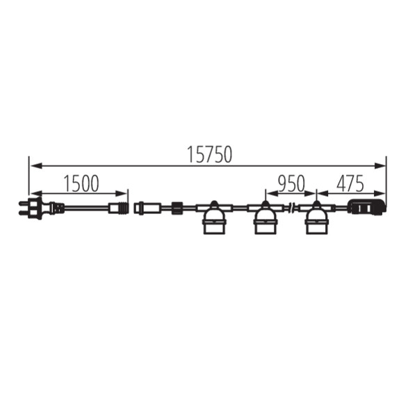 schemat wymiary produktu KANLUX GRL