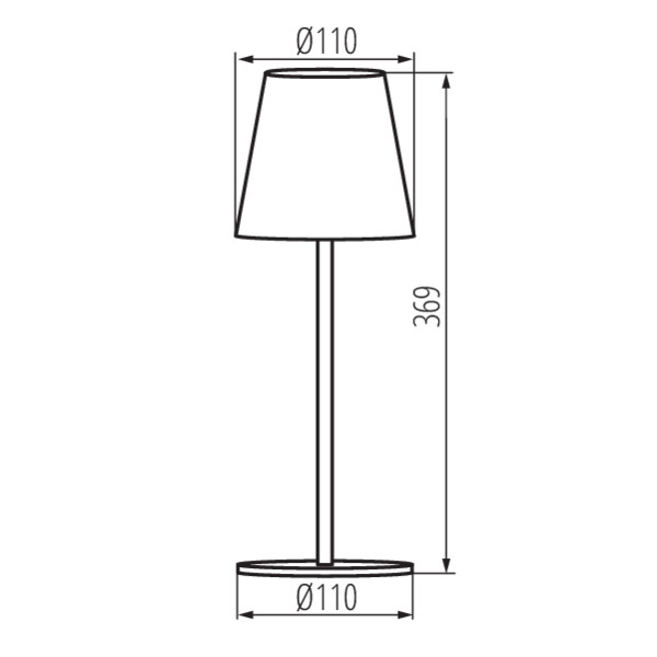 schemat wymiary produktu KANLUX INITA LED IP54