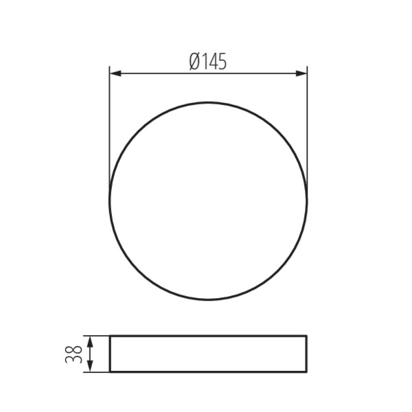schemat wymiary produktu KANLUX TAVO FRAME