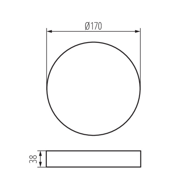 schemat wymiary produktu KANLUX TAVO FRAME