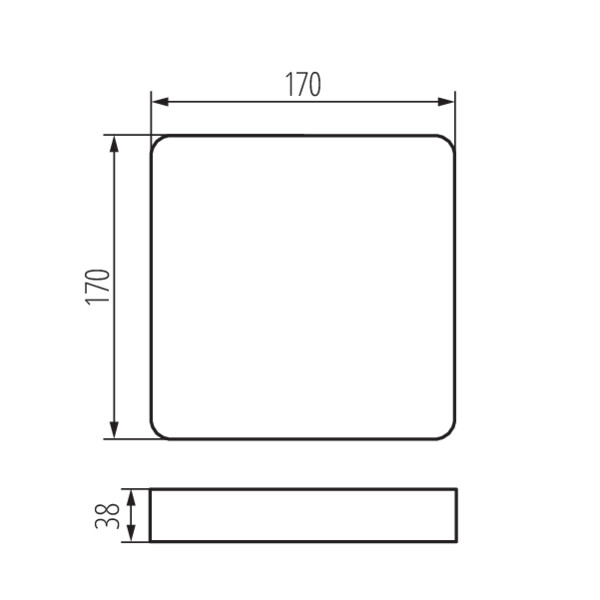 schemat wymiary produktu KANLUX TAVO FRAME
