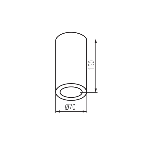 schemat wymiary produktu KANLUX AQILO IP65