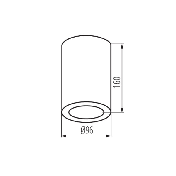 schemat wymiary produktu KANLUX AQILO IP65