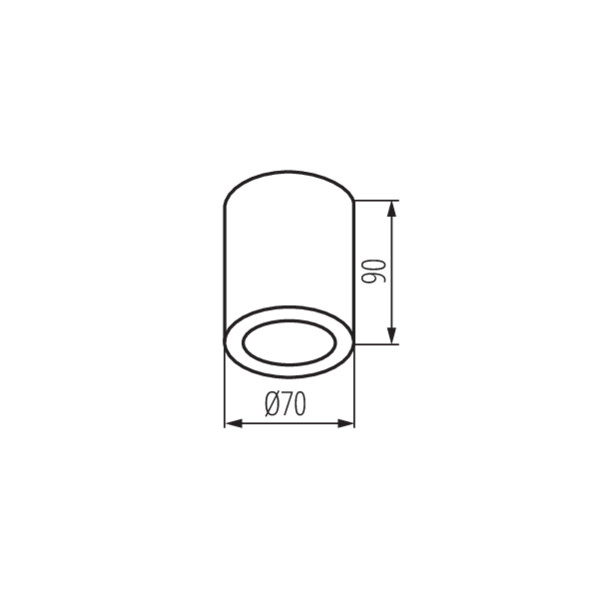 schemat wymiary produktu KANLUX AQILO IP65