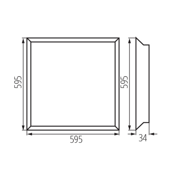 schemat wymiary produktu KANLUX BLINGO LED