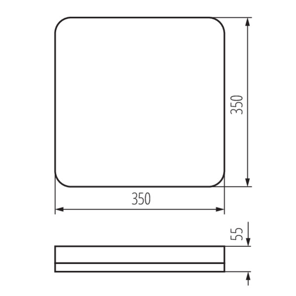 schemat wymiary produktu KANLUX IPER LED