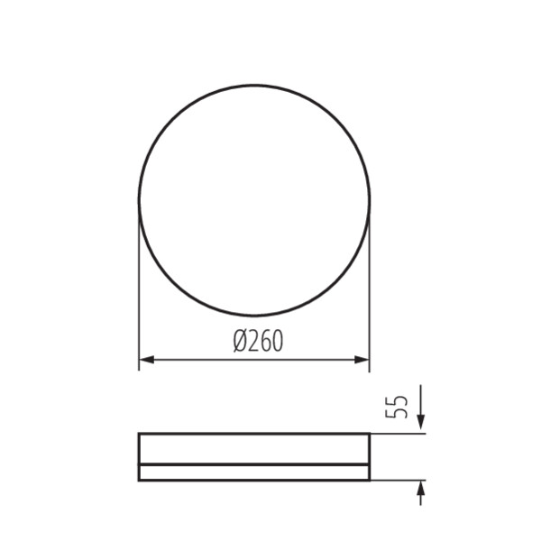 schemat wymiary produktu KANLUX IPER LED