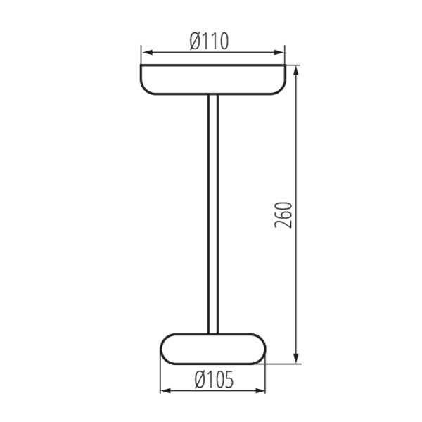 schemat wymiary produktu KANLUX FLUXY LED IP44