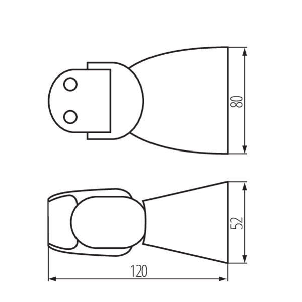 schemat wymiary produktu KANLUX ALER-N