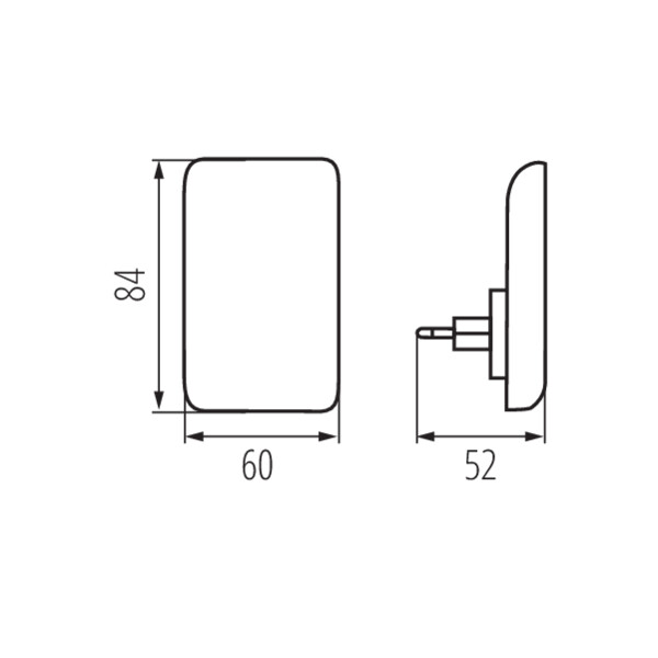 schemat wymiary produktu KANLUX ORISA LED