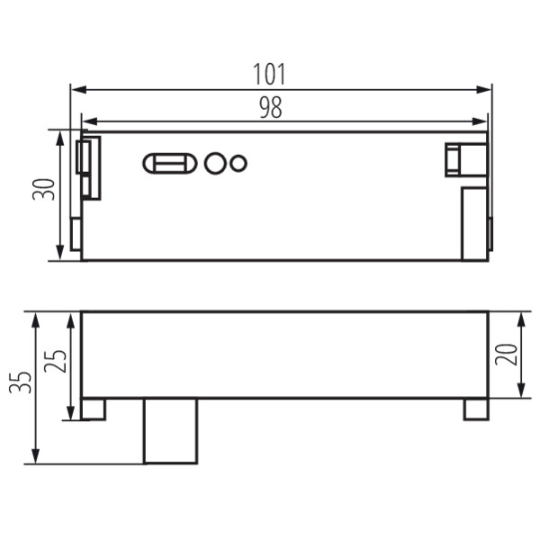 schemat wymiary produktu KANLUX MAH PRO SENSOR