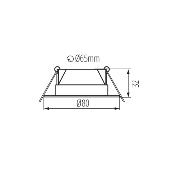 schemat wymiary produktu KANLUX FIZU LED