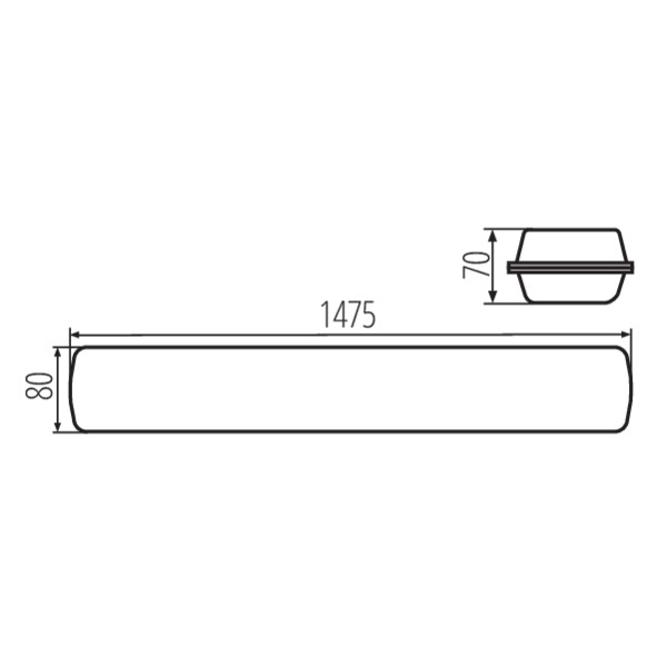 schemat wymiary produktu KANLUX MAH MAX
