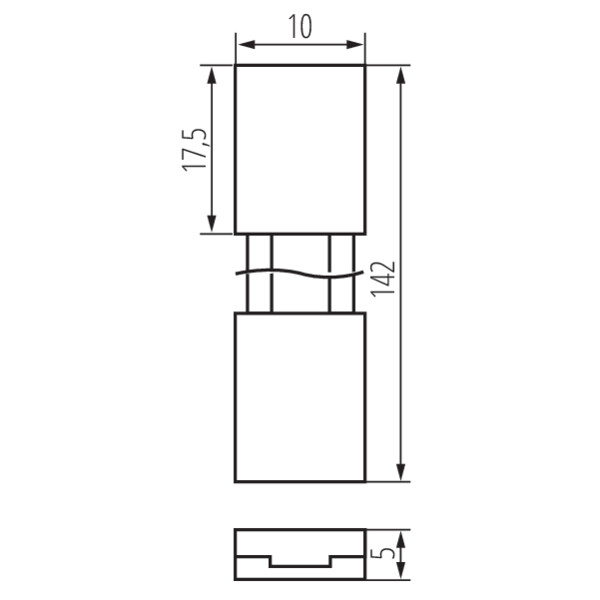 schemat wymiary produktu KANLUX CON P