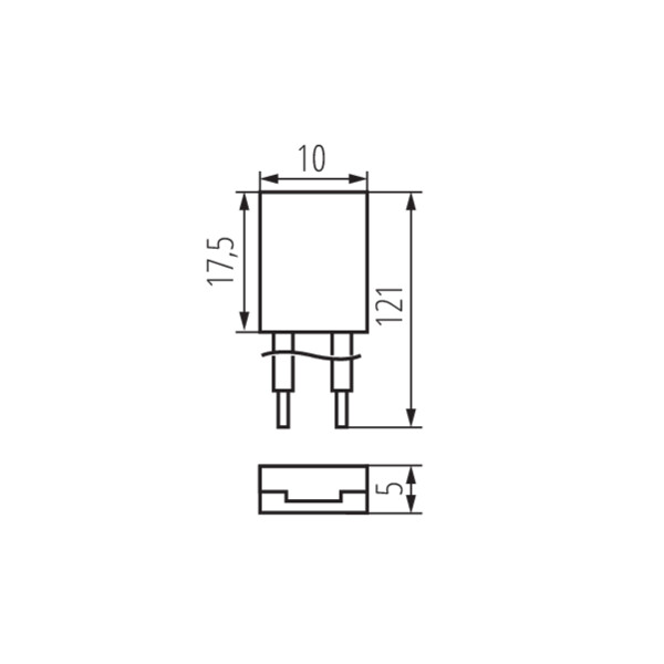 schemat wymiary produktu KANLUX CON P