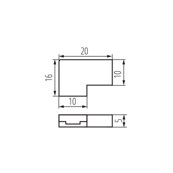 schemat wymiary produktu KANLUX CON P
