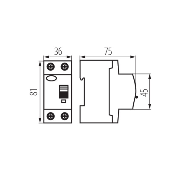 schemat wymiary produktu ITS KRD10-2