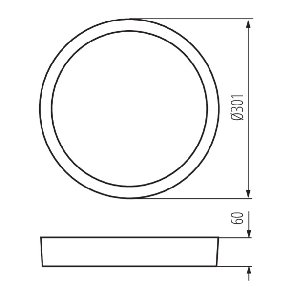 schemat wymiary produktu KANLUX DABER CCT LED