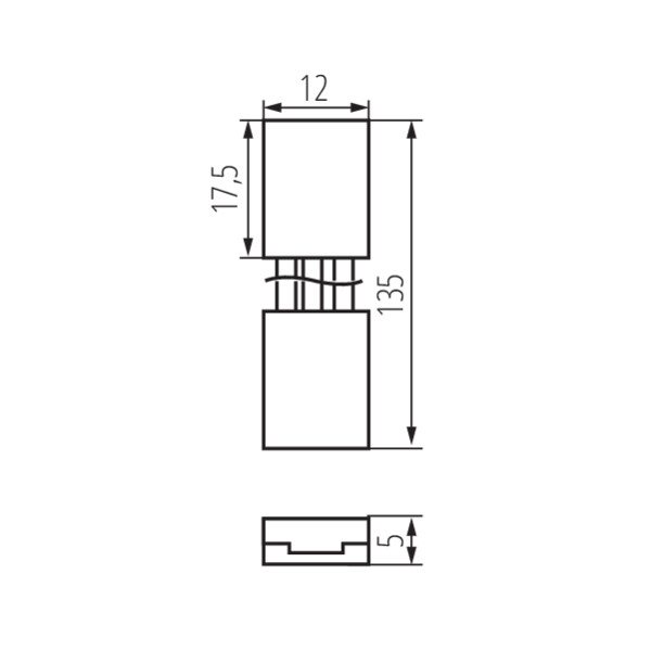 schemat wymiary produktu KANLUX CON P 10 CCT/D