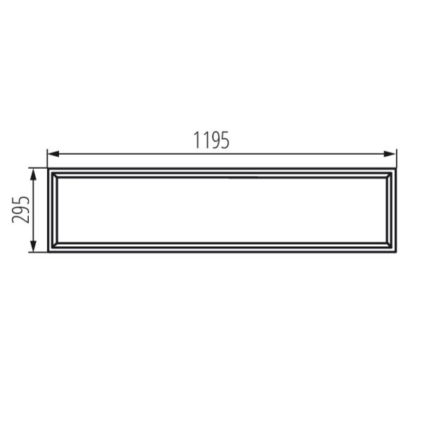 schemat wymiarów ramki KANLUX ADTR SKY-V 30120 G-BR
