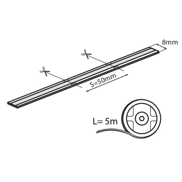 schemat wymiary produktu KANLUX LCOB 10,5W/M
