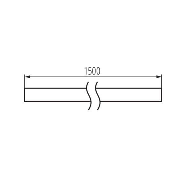 Wymiary Kanlux TEAR 1F COVER 1,5M B schemat wymiarów produktu Kanlux TEAR 1F COVER 1,5M B