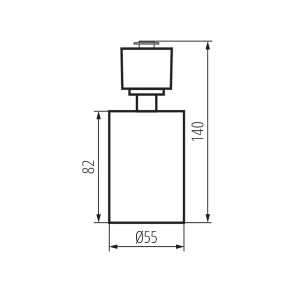 Wymiary Kanlux ATL 1F SPOTI GU10 B schemat wymiarów produktu Kanlux ATL 1F SPOTI GU10 B