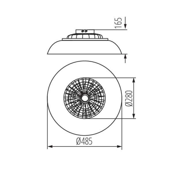 schemat wymiary produktu KANLUX PLAVE PAN CCT+RGB