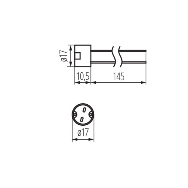 schemat wymiary produktu KANLUX HLDR-GX5.3