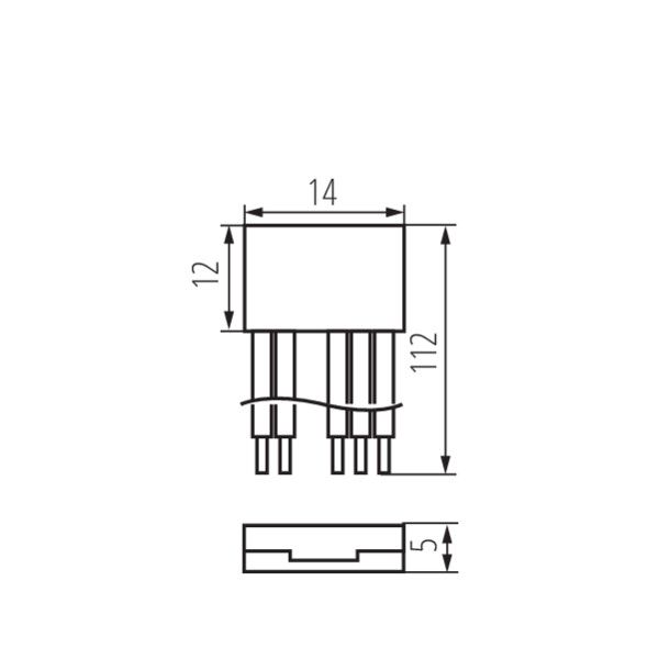 schemat wymiary produktu KANLUX CON P 12 RGBW