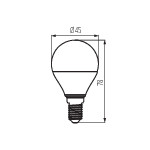 Miniatura schematu IQ-LED G45E14 4,2W-WW