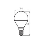 Miniatura schematu IQ-LED G45E14 4,2W-CW